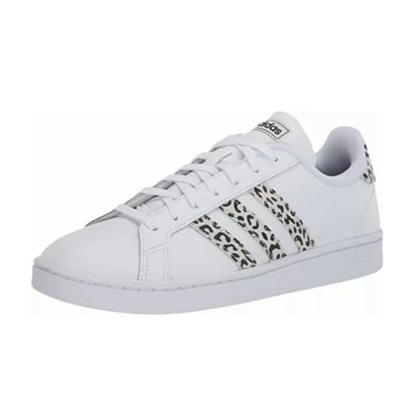 adidas | Shoes | New Adidas Grand Court White Leopard Sneakers Shoe |  Poshmark